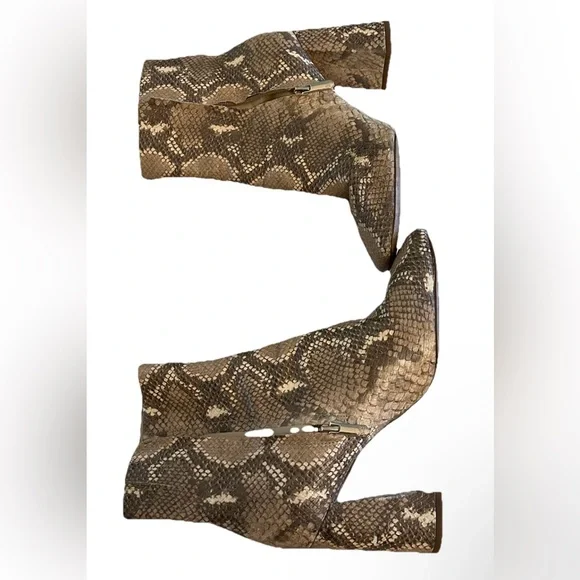 Sam Edelman Snake Print Ankle Boots - Picture 4 of 9